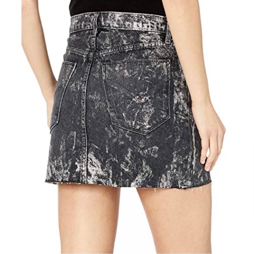 NEW HUDSON JEANS METALLIC DENIM SKIRT - Picture 5 of 6